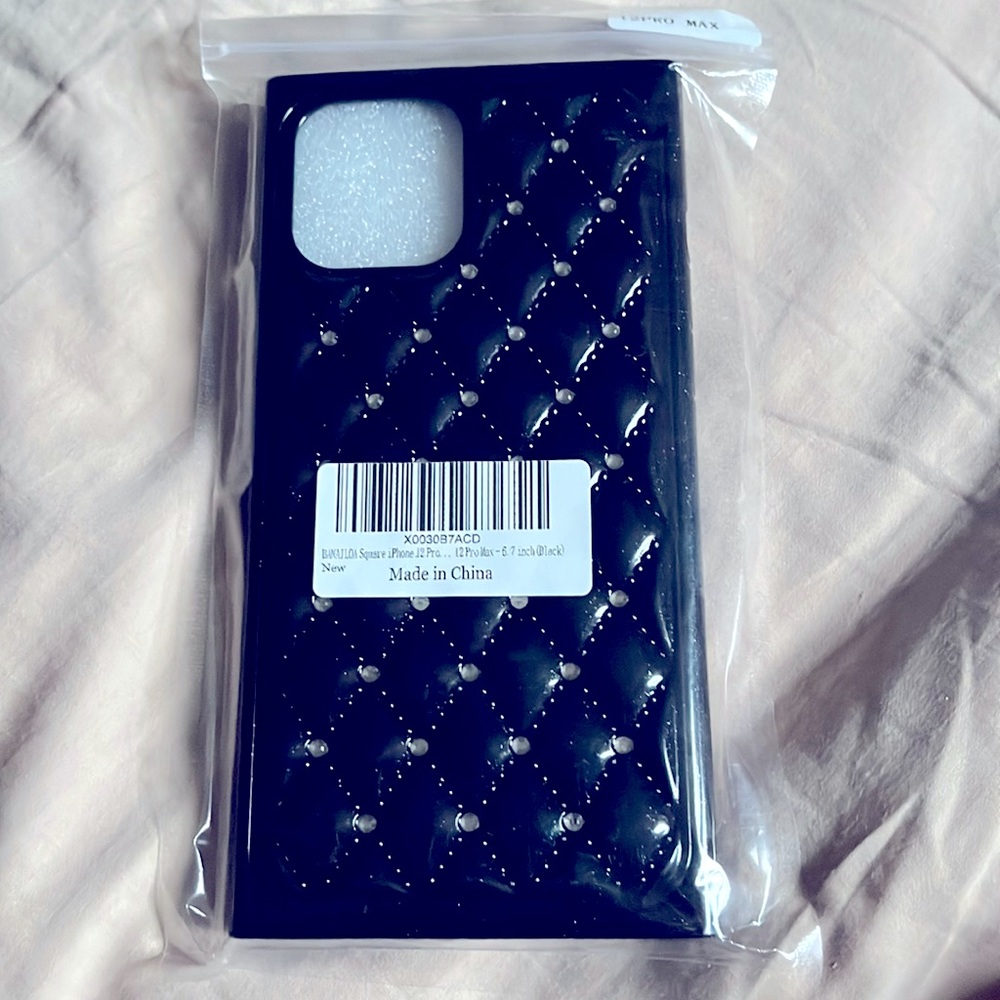 Black rhinestone iPhone case 12 pro